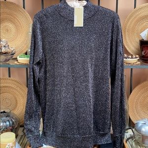 Michael Kors long sleeve , black/silver top.